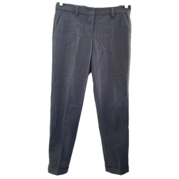 Aritzia T.Babaton Grey Stretch Wool Dress Pants  Trousers Pleated 4 - Picture 1 of 11